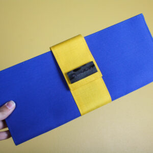 Handmade Silk Blue & Yellow Wallet