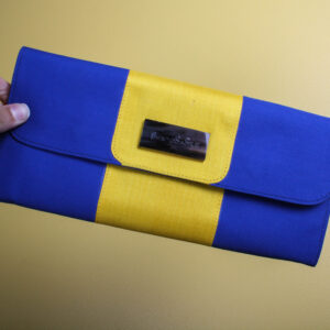 Handmade Striped Silk Clutch Purse Wallet